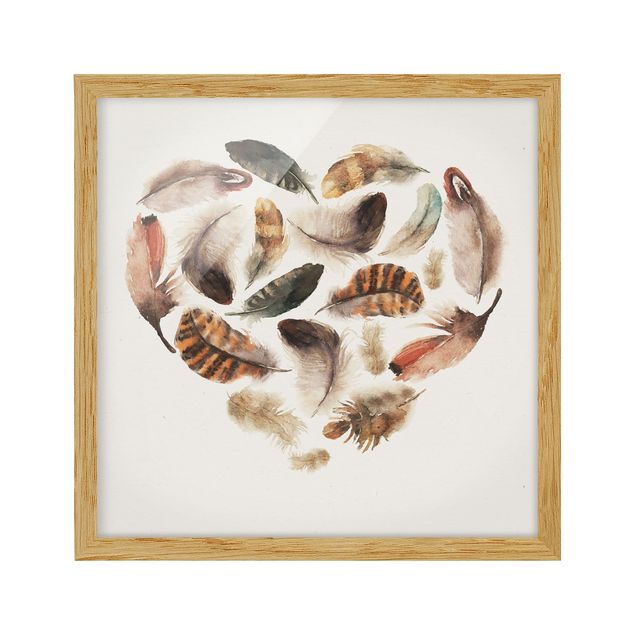 Contemporary art prints Heart Of Feathers