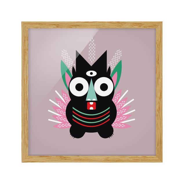 Animal wall art Collage Ethno Monster - Claws