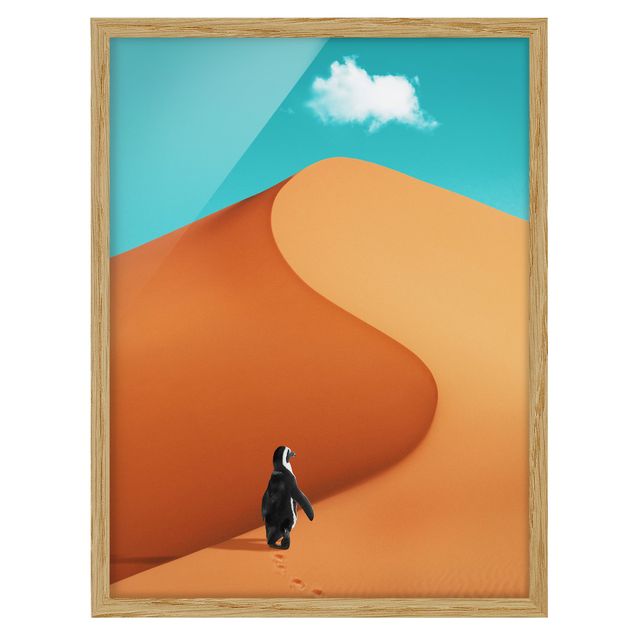 Animal canvas Desert With Penguin