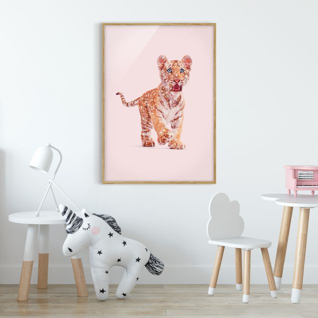 Tiger art print Tiger With Glitter