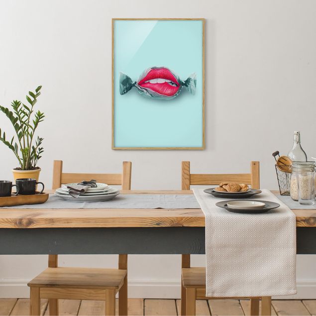 Modern art prints Candy With Lips