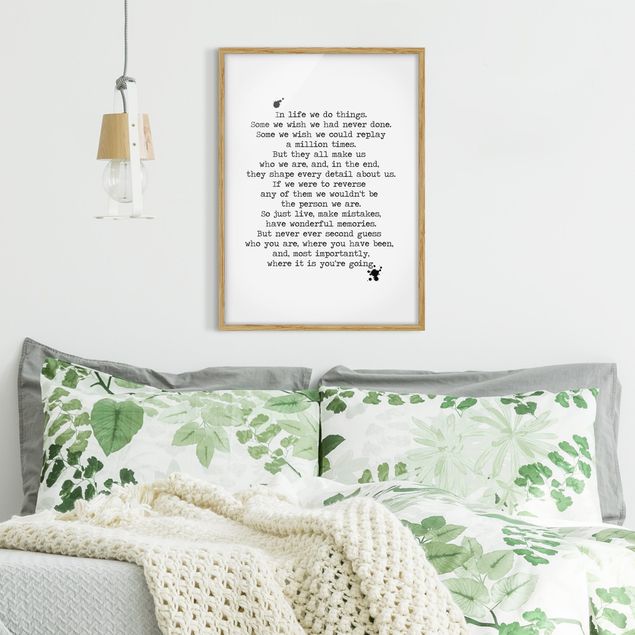 Framed quotes In Life We ​​Do Things