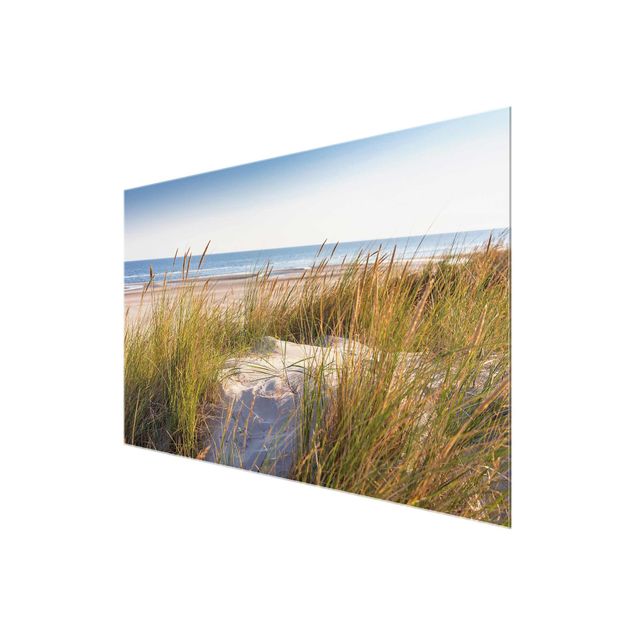 Glass prints landscape Beach Dune At The Sea