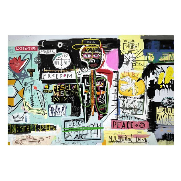 Prints multicoloured Abstract Graffiti Art