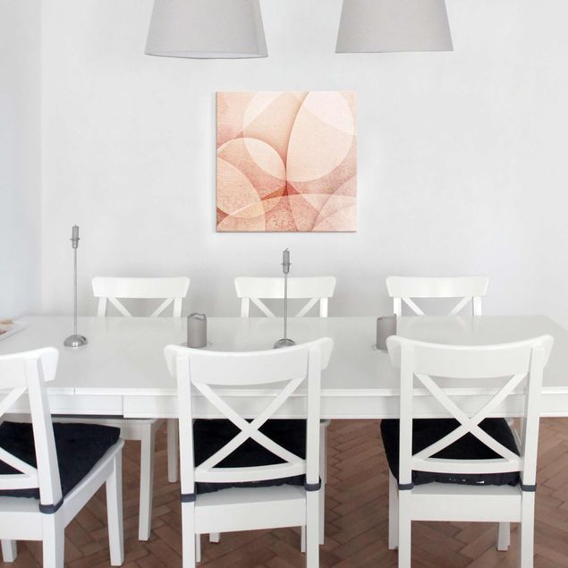 Abstract canvas wall art Abstract Graphics In Peach-Colour