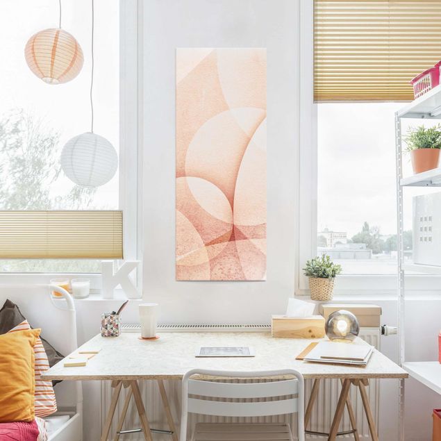 Prints modern Abstract Graphics In Peach-Colour