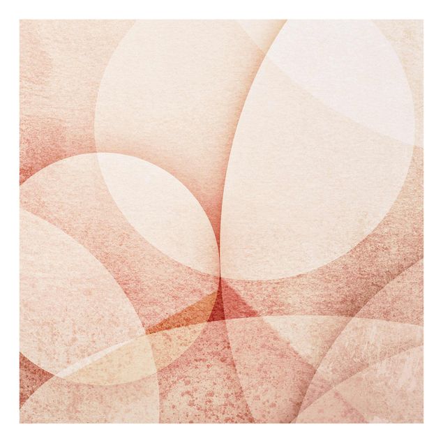 Pink art canvas Abstract Graphics In Peach-Colour