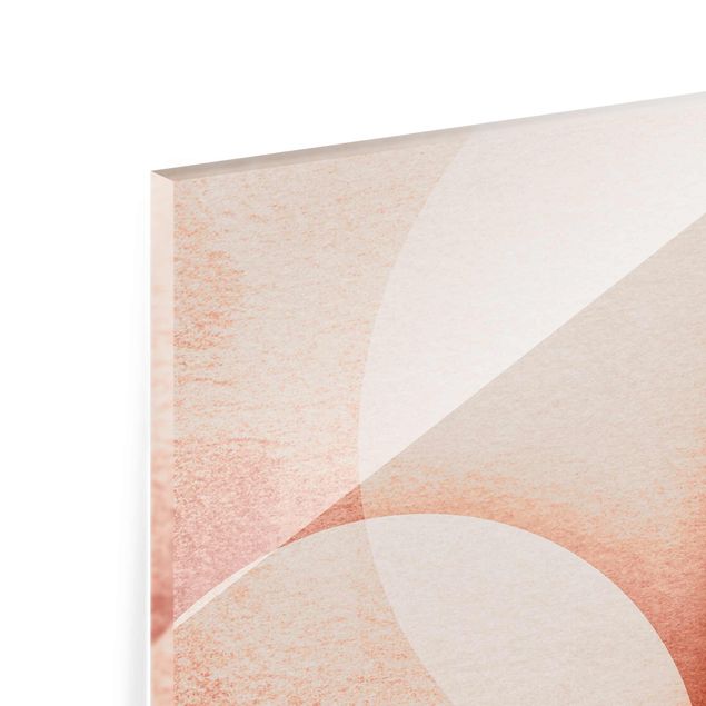Prints Abstract Graphics In Peach-Colour