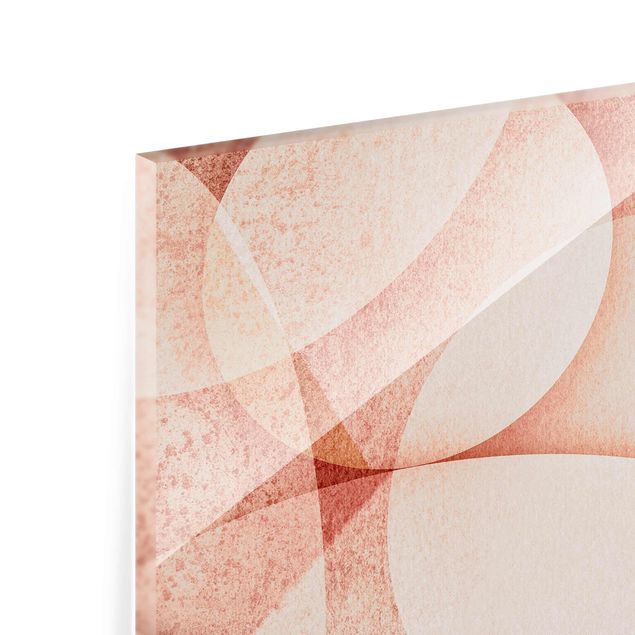Prints Abstract Graphics In Peach-Colour