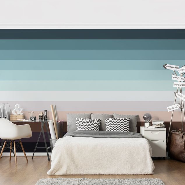 Horizontal striped wallpaper Abstract Landscape Panorama