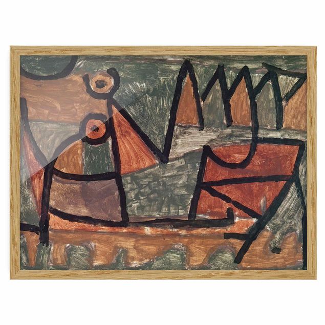 Abstract canvas wall art Paul Klee - Sinister Boat Trip