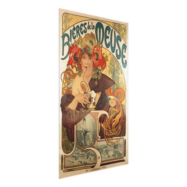 Art style Alfons Mucha - Poster For La Meuse Beer