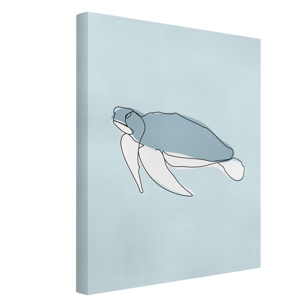 Prints fishes Turtle Line Art