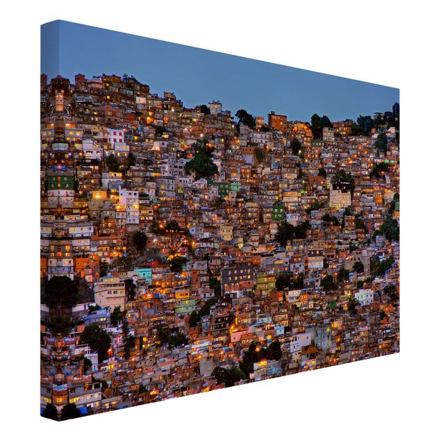 Architectural prints Rio De Janeiro Favela Sunset