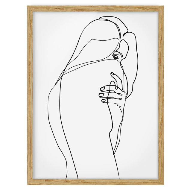 Prints modern Line Art Nude Shoulder Black And White