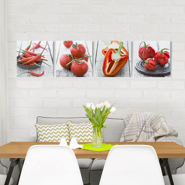 Red canvas wall art Red Vegetables