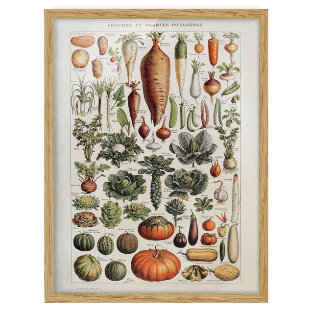 Floral prints Vintage Board Vegetables