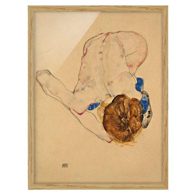 Art prints Egon Schiele - Forward Flexed Act