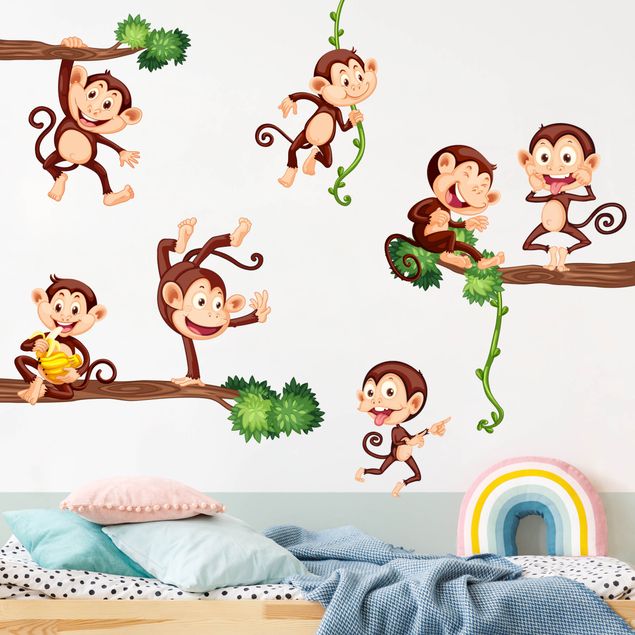 Nursery decoration Monkey family