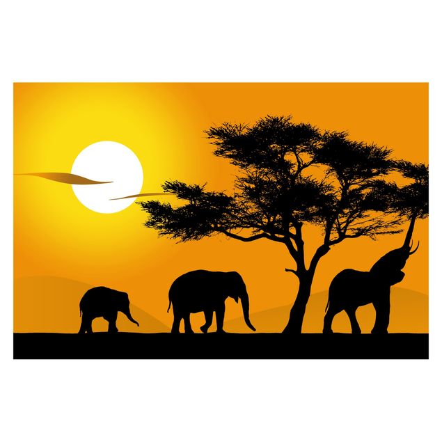 Wallpapers landscape African Elephant Walk