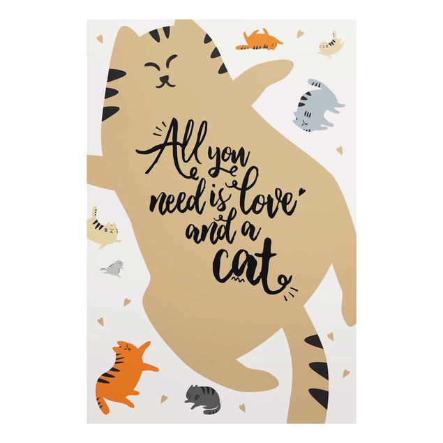 Animal canvas All You Need Is Love And A Cat Cat Belly