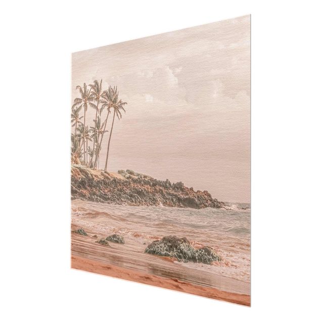 Glass prints landscape Aloha Hawaii Beach