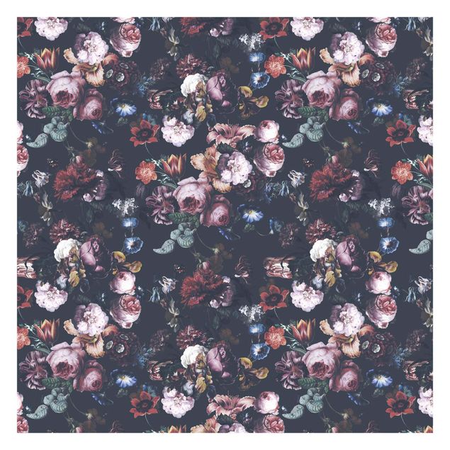 Wallpapers grey Old Masters Flowers With Tulips And Roses On Dark Gray