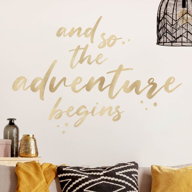 Nursery decoration And so the adventure begins Gold
