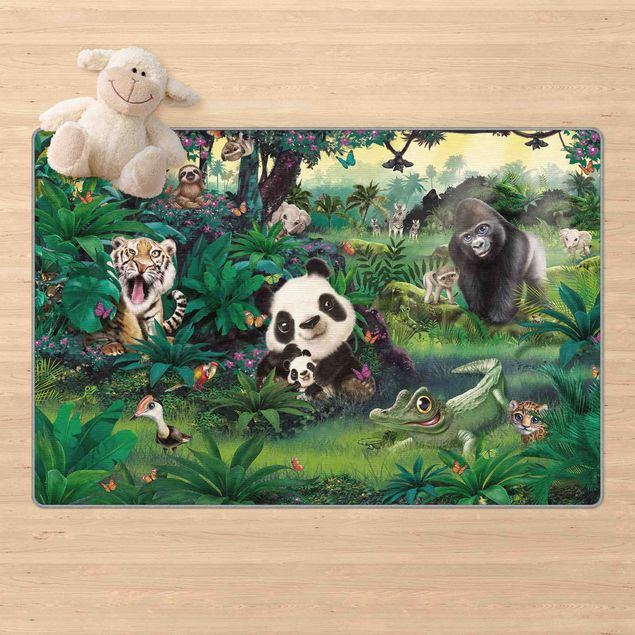 contemporary rugs Animal Club International - Jungle With Animals