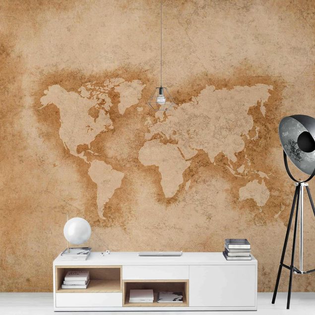 World map wallpaper Antique World Map