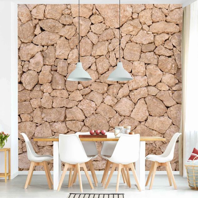 Modern wallpaper designs Apulia Stonewall - Ancient Stone Wall Of Large Stones