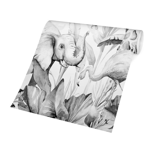 Wallpapers africa Watercolour Africa Animals Black And White