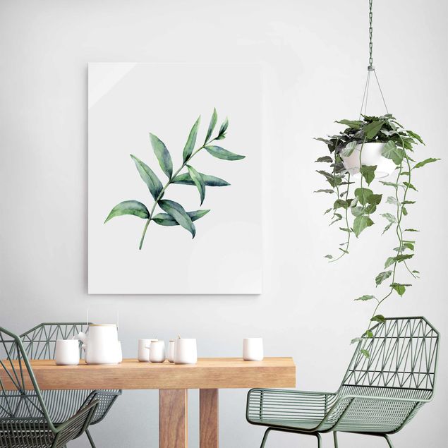 Glass prints flower Waterclolour Eucalyptus l