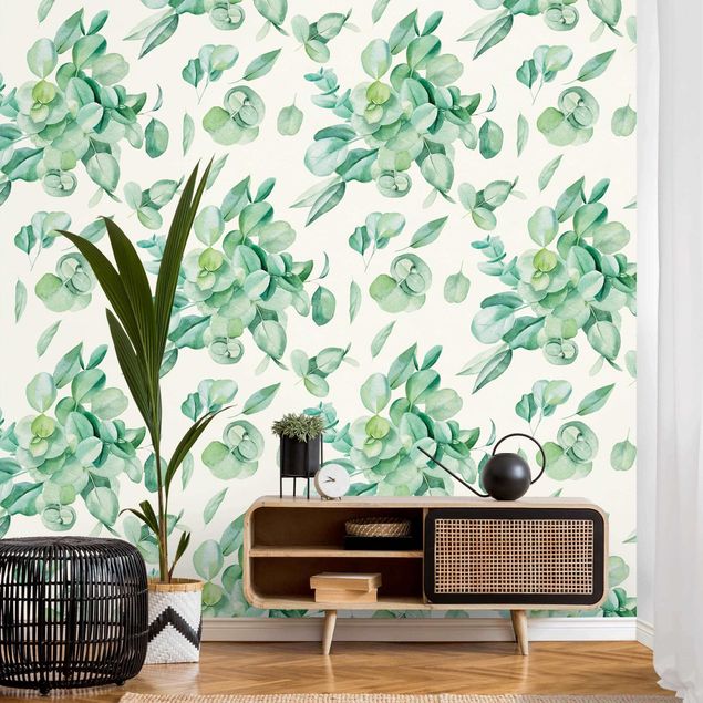 Wallpapers flower Watercolour Eucalyptus Bouquet Pattern