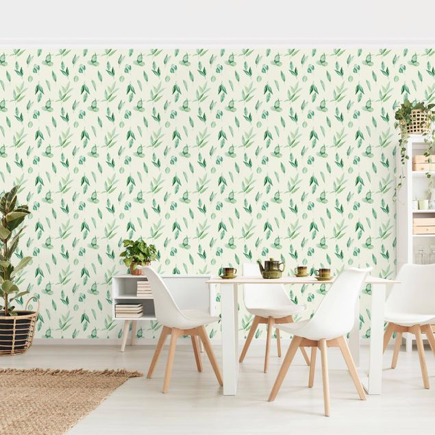 Wallpapers patterns Watercolour Eucalyptus Branches Pattern