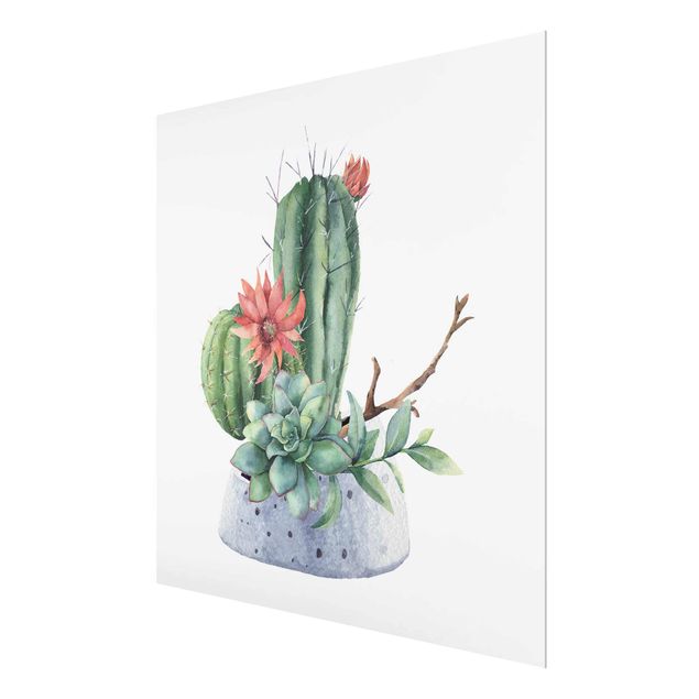 Prints Watercolour Cacti Illustration