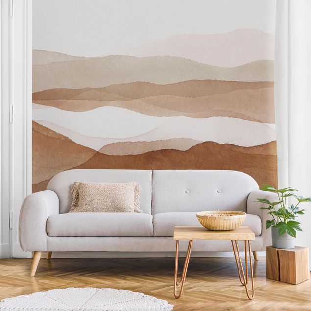 Wallpapers desert Landscape In Watercolour Sandy Hills