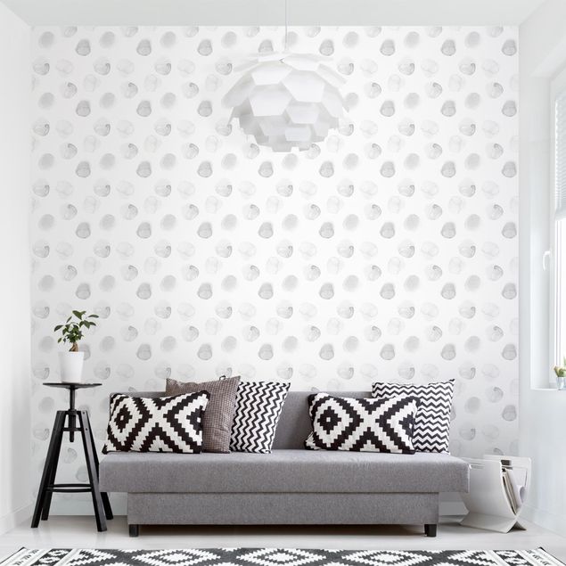 Modern wallpaper designs Watercolour Dots Gray