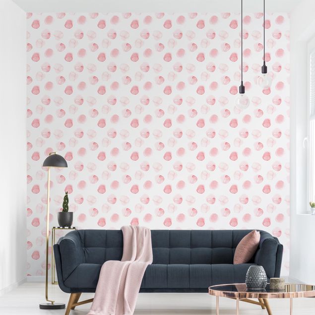 Wallpapers patterns Watercolour Dots Rosa