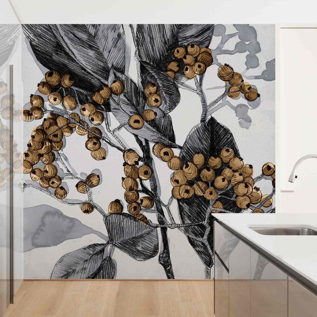 Modern wallpaper designs Watercolour Berries