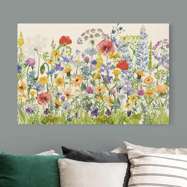 Canvas art Watercolour Flower Meadow