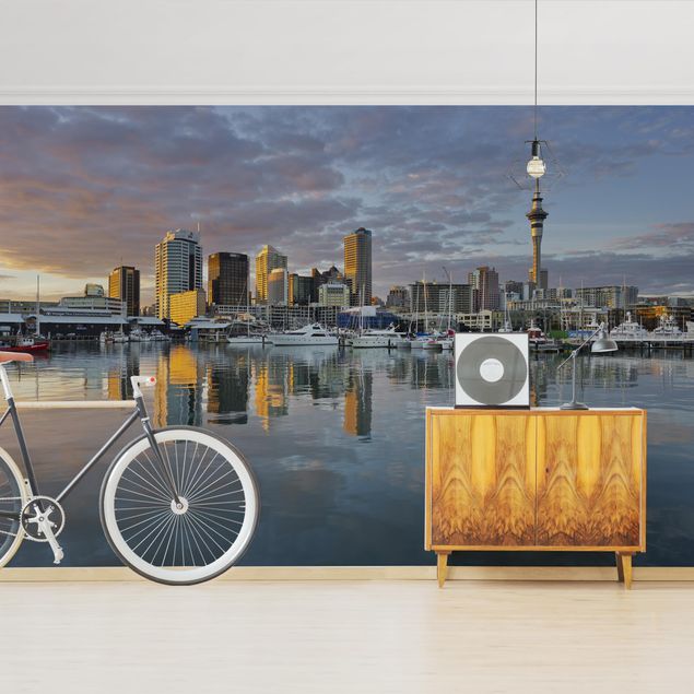 Wallpapers modern Auckland Skyline Sunset