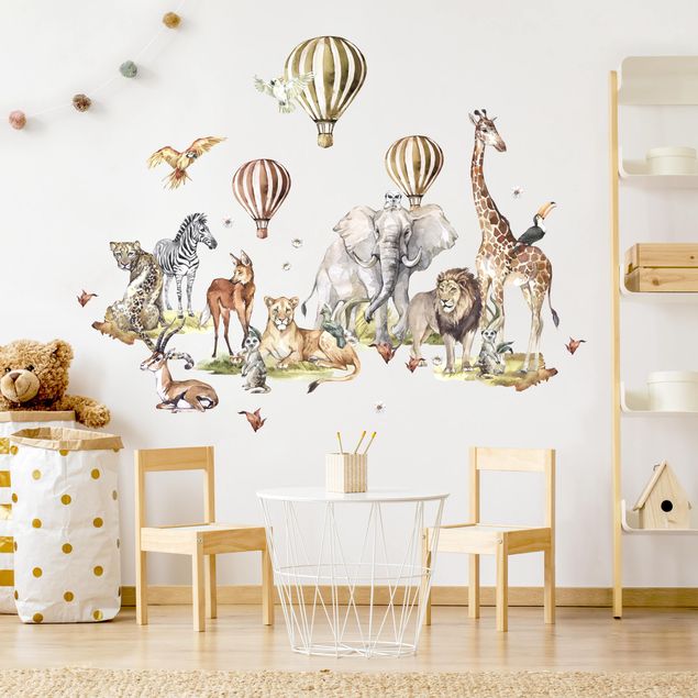 Wall stickers lion Watercolour Animals Of The Savannah