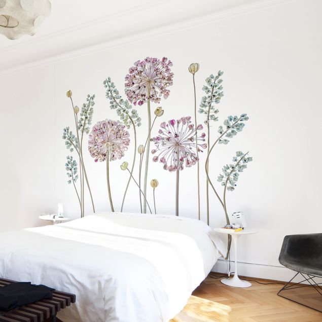 Self adhesive wallpapers Allium Illustration