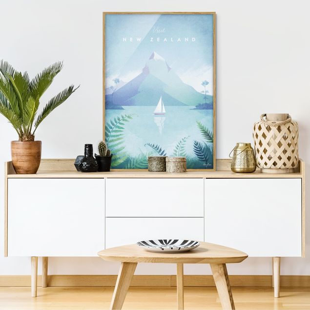 Landscape canvas prints Travel Poster - New Zealand