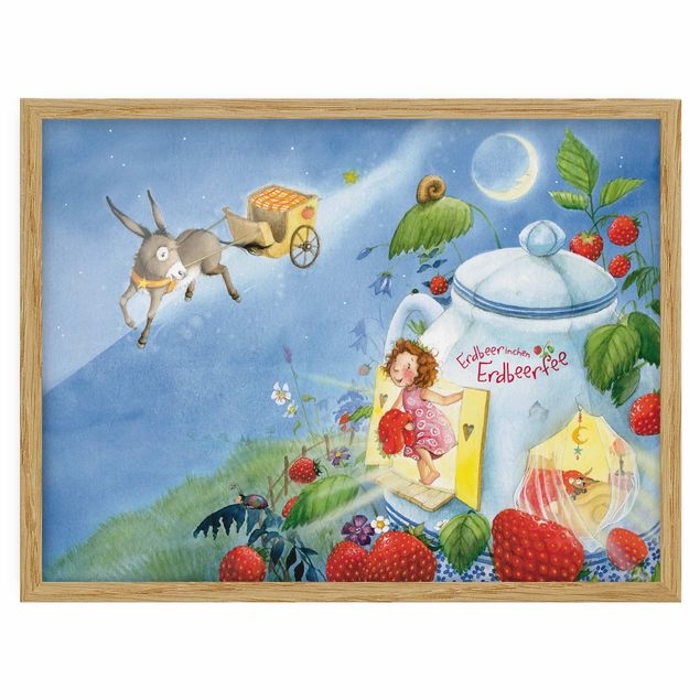 Prints blue Little Strawberry Strawberry Fairy - Donkey Casimir