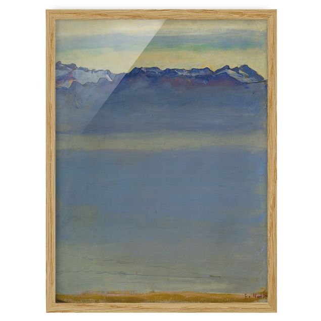 Mountain prints Ferdinand Hodler - Lake Geneva with Savoyer Alps