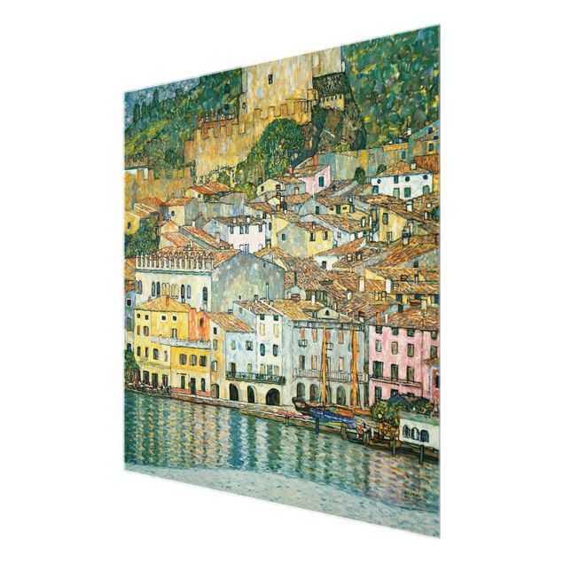 Glass prints architecture and skylines Gustav Klimt - Malcesine On Lake Garda