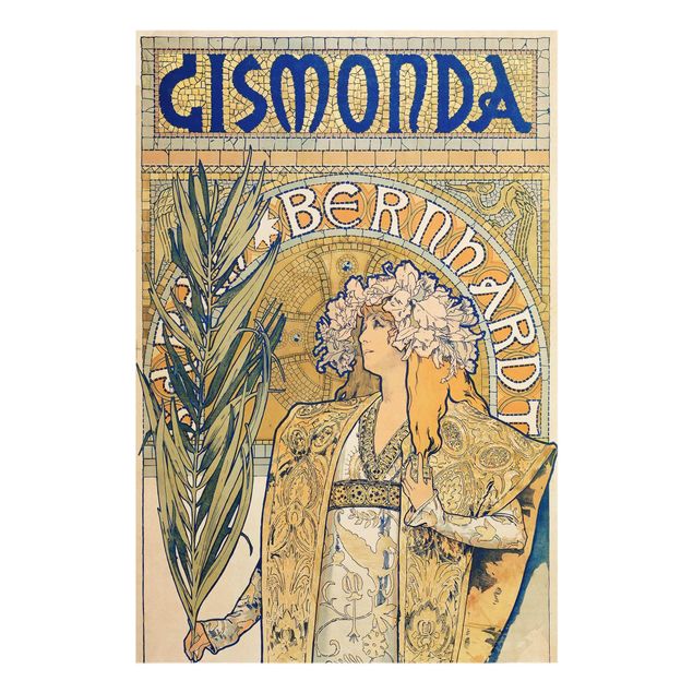Glass prints sayings & quotes Alfons Mucha - Poster For The Play Gismonda