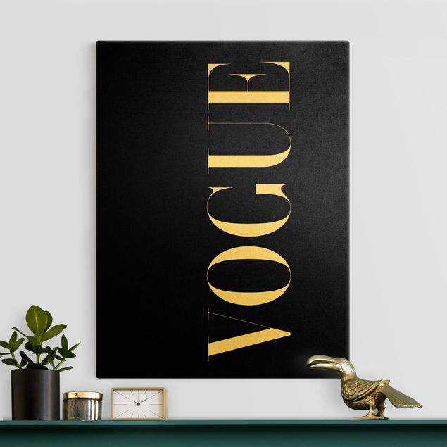 Quote wall art VOGUE Black